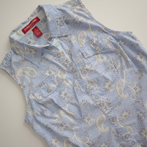 Vintage Gloria Vanderbilt Western Pearl Snap Button Top | M - Picture 5 of 5